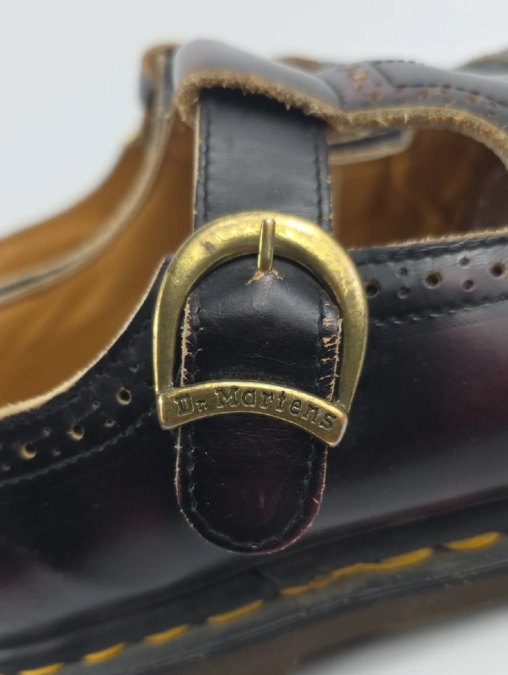 Vintage England 🇬🇧 Dr. Martens Maryjanes Leather Women's Shoes Size UK8- US 10 - Picture 12 of 15
